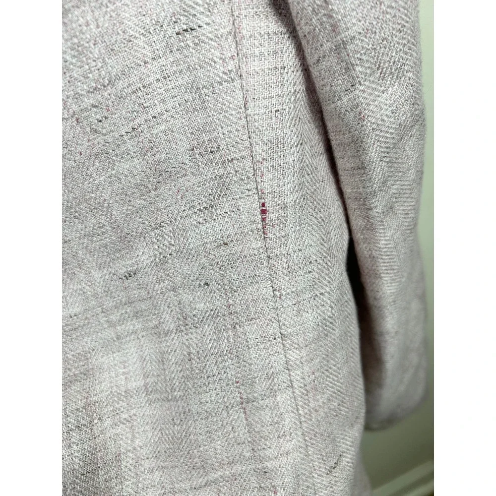Tallia Sport Coat Men 46R Pink Linen Blazer Watercolor Lining Dapper Preppy Luxe